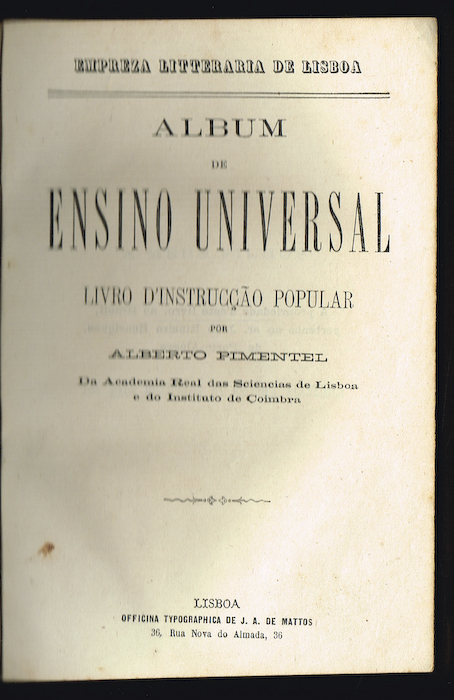 ALBUM DE ENSINO UNIVERSAL . livro dinstruco popular